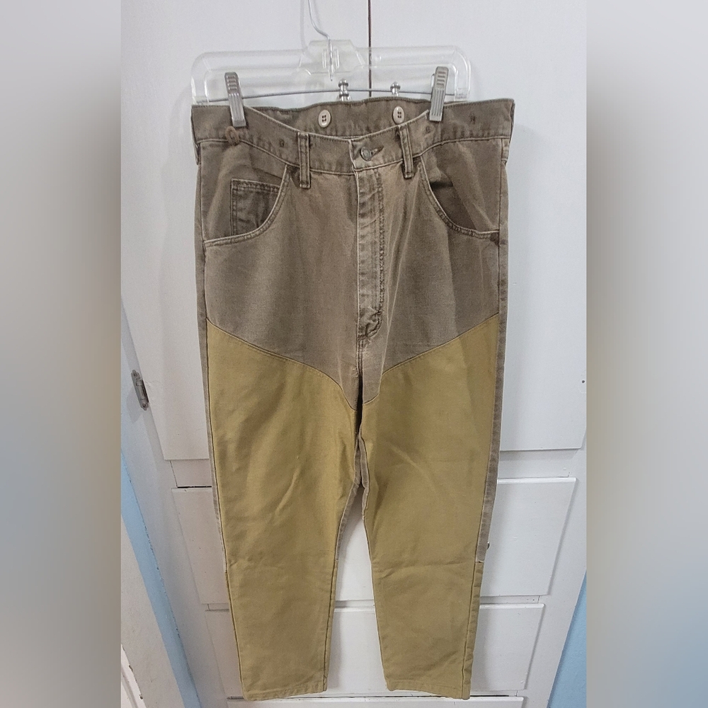 Vtg Wrangler Rugged Wear Brush Jeans Mens 36x32 (measures 34x31) Brown